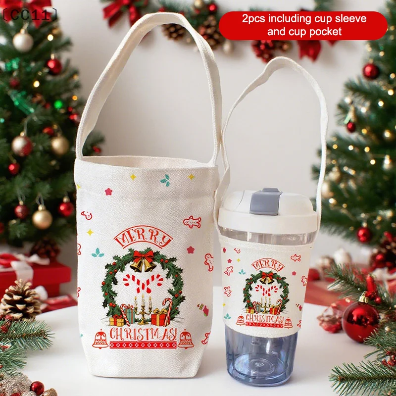 maveraCC11 Chaveiro noël lait thé tasse couverture bureau Portable Mobile tasse à café étudiant Thermos tasse housse de protection universelle