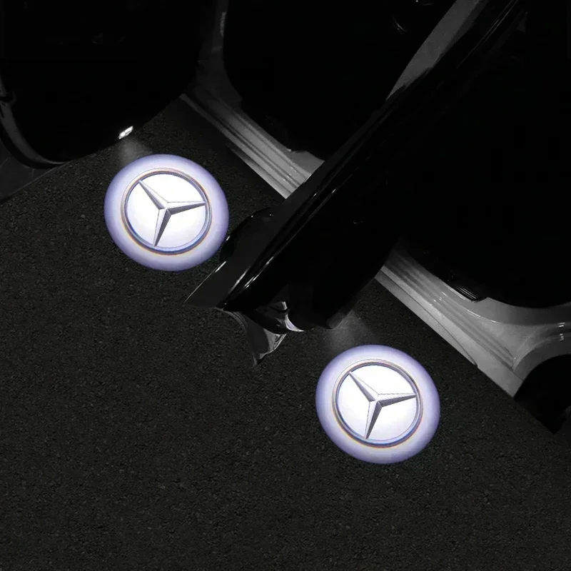 2PCS Car Door Logo Projectors LED Lamp Welcome Lights For Mercedes Benz X204 W168 W245 W215 W164 W209 R171 R172 W240 W210 W222 - view 5