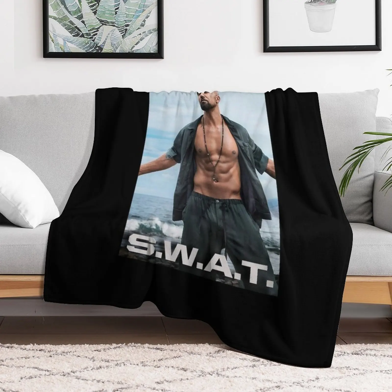 Special Present Shemar Moore Gift Movie Fans Throw Blanket bed plaid Weighted Flannel Blankets