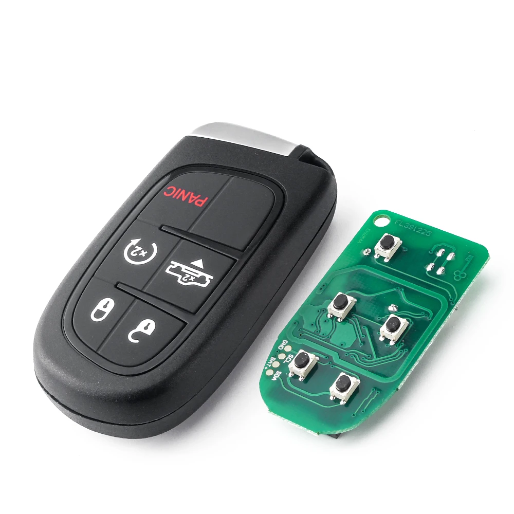 KEYYOU KeylessGo 433Mhz Hitag-AES 4A Chip 2/3/4/5 Buttons Remote Smart Key For Jeep Cherokee Durango Chrysler GQ4-54T Car Key