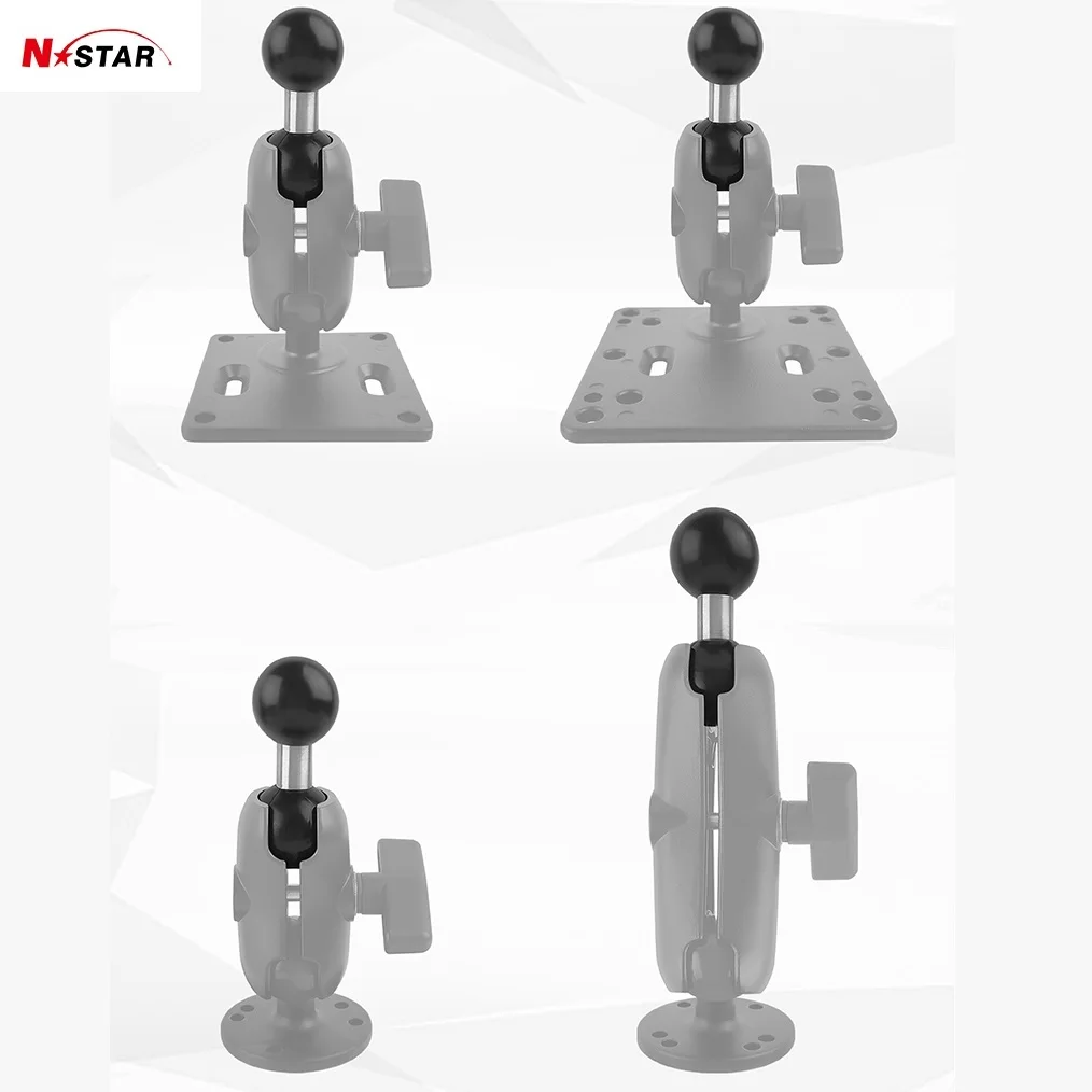 Aluminum Double Ball Adapter 1.5Inch 38.1mm Ball Joint Connector Extension Ball Mount for Connecting Two Socket Arms Ram Mount view 5