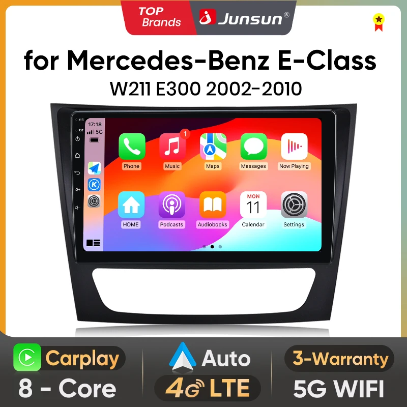 Brezžični CarPlay avtoradio za Mercedes E razred