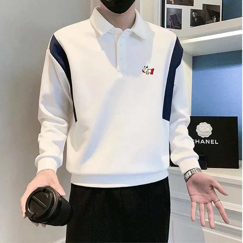 2024 Golf Wear Spring Long Sleeve Men Golf T-shirt Polo Shirt Casual Classic Solid Lapel collar Men's Golf Top Clothing