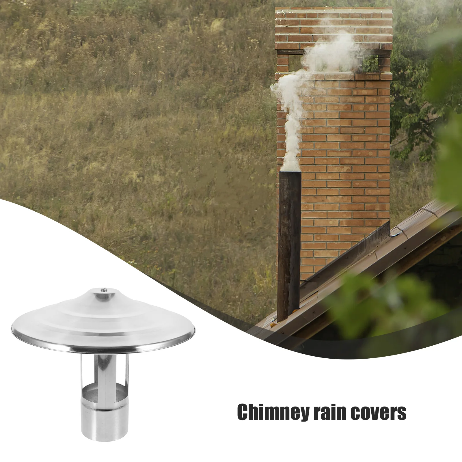 Bouchons clignotants de cheminée, accessoires de couverture de pluie, protection contre le vent et l'air, évent en acier inoxydable