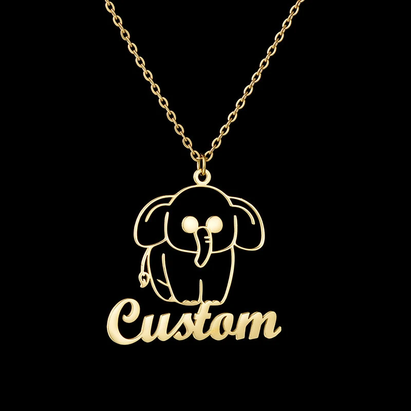 Custom Logo Photo Name Children's Drawing Gift Necklace Stainless Steel Woman Kids Personalized Painting Art Picture Necklace