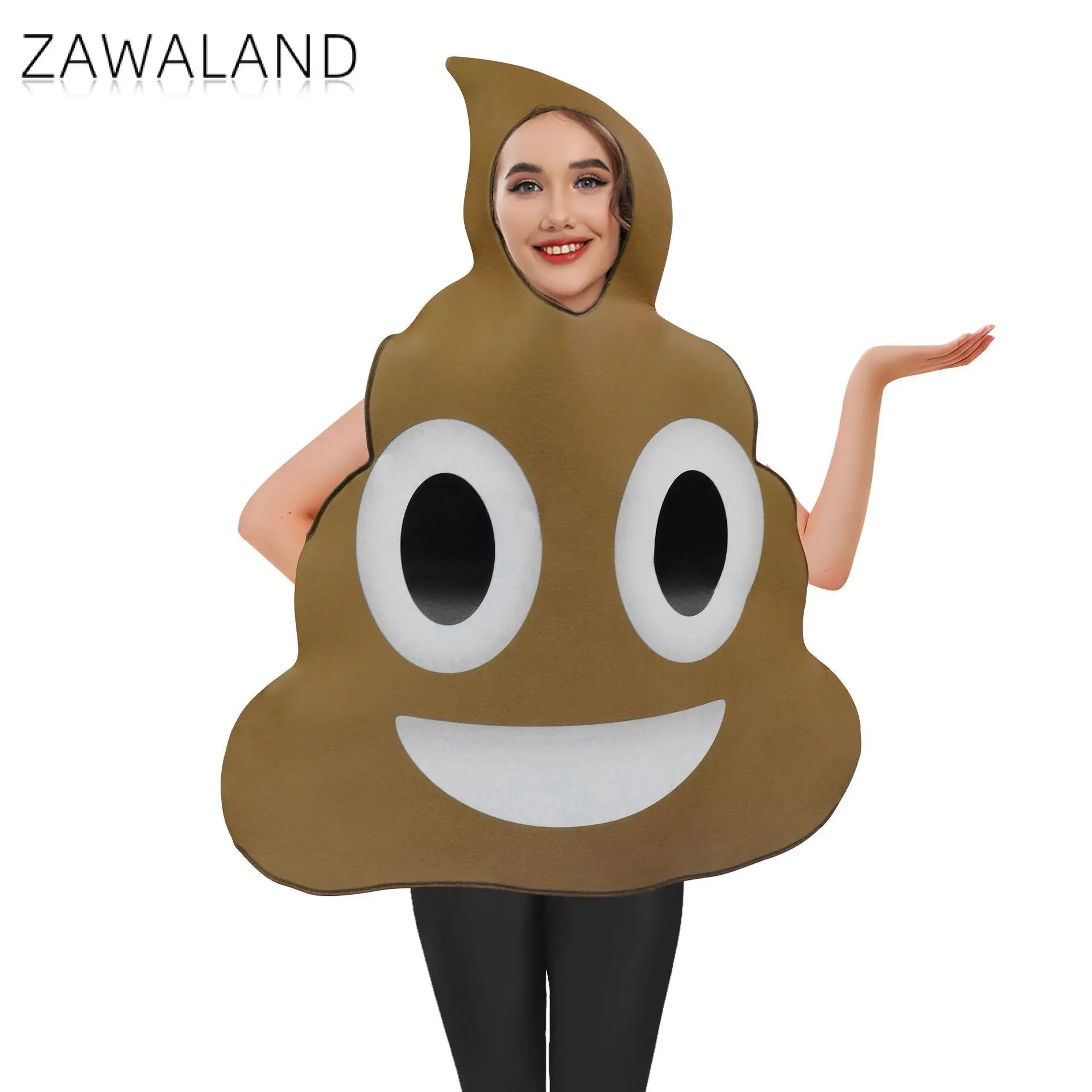 Zawaland Halloween Carnival Suit Adult Kid Happy Poop Costume Sponge Stool Funny Party Outfit Boy Girl Performance Show Clothes