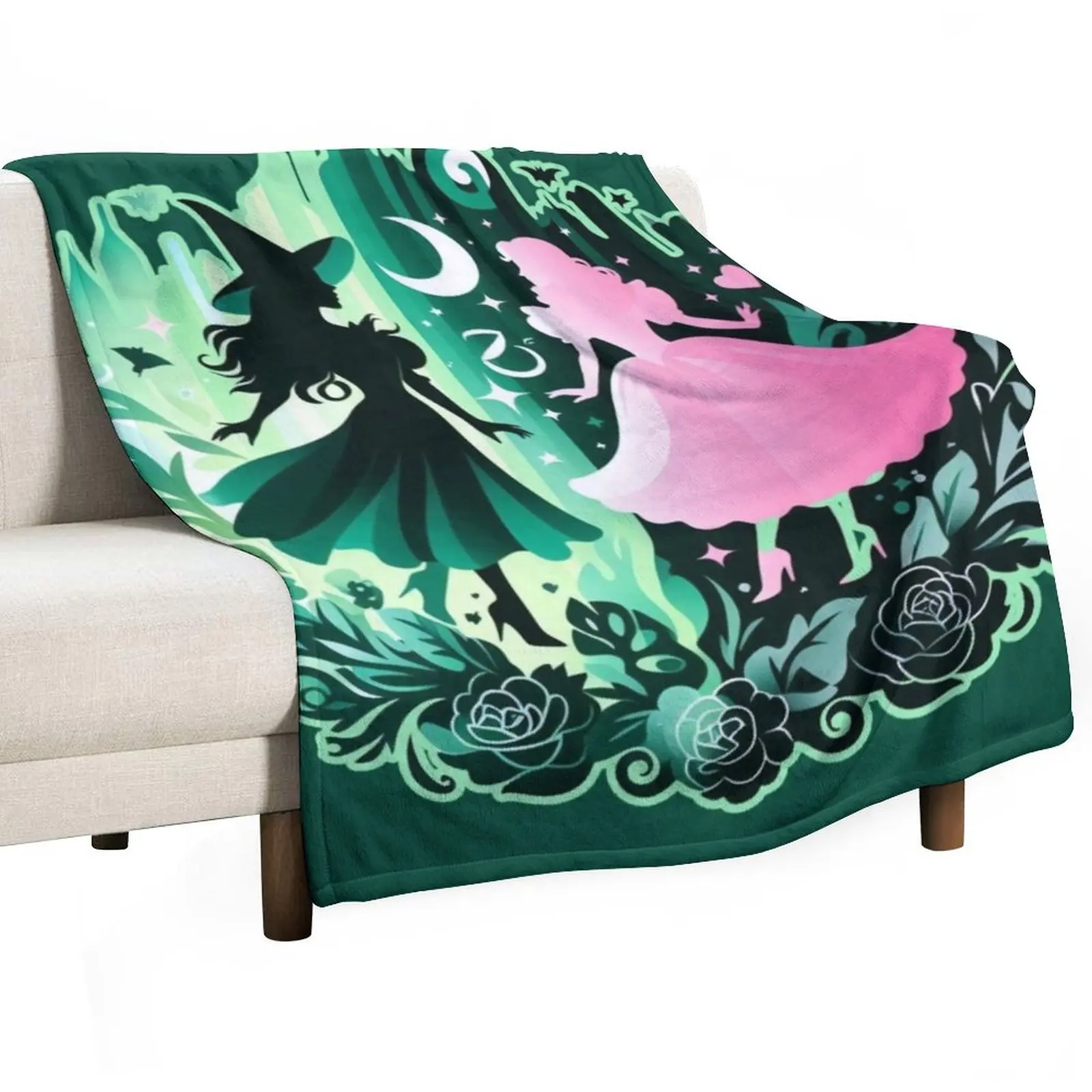 

Elphaba & Glinda Wicked the Musical Throw Blanket Giant Sofa Furrys Heavy Luxury Thicken Blankets