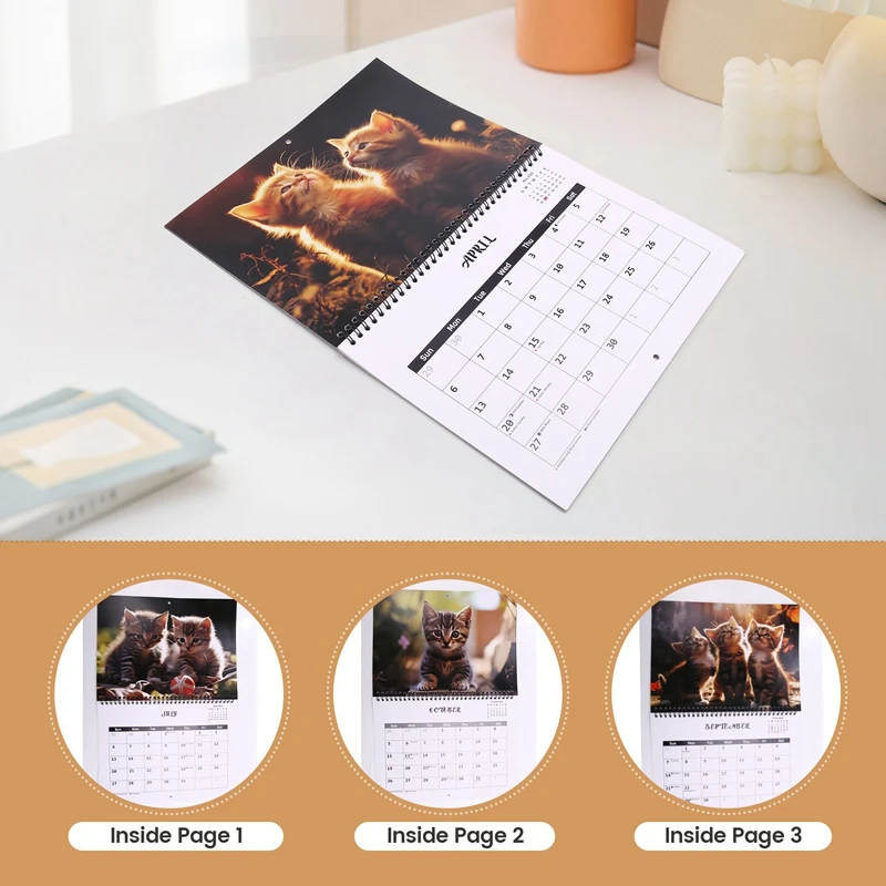 2025 Calendar Cats Monthly Wall Calendar, Family Planner Calendar Organizer With Funny Fat Cats Images, For Cats Lovers