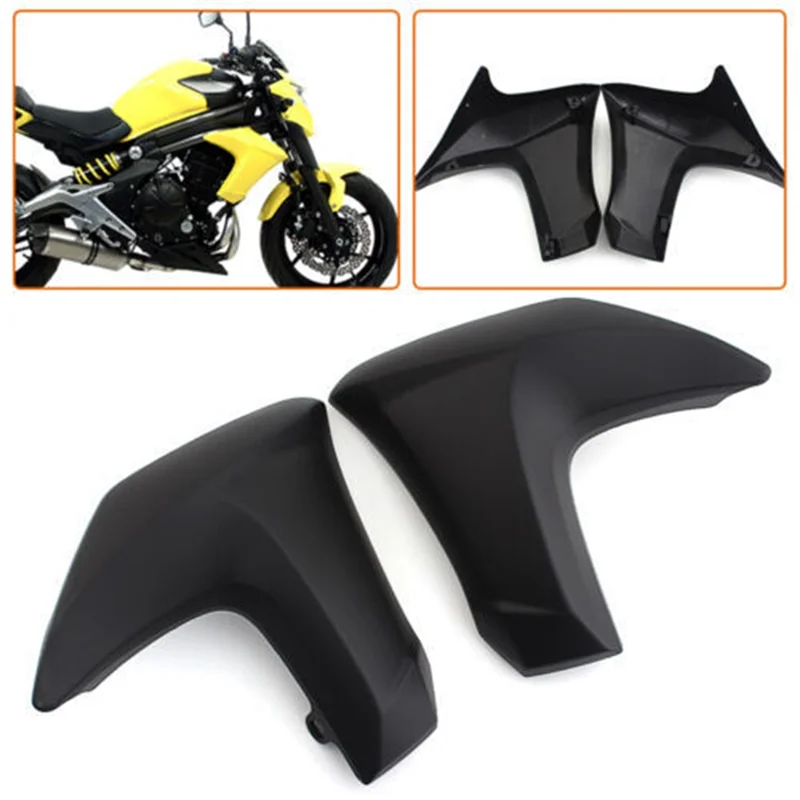 

NEW-Motorcycle Radiator Cover Turn Signal Mid Side Fairing Trim Cowl For Kawasaki ER6N ER-6N 2012-2016