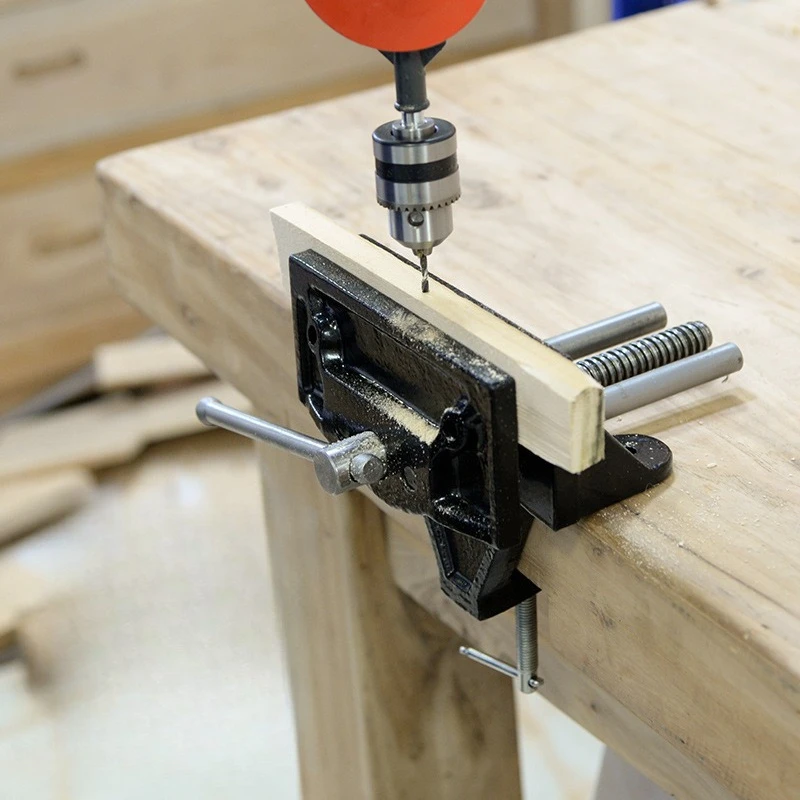 ​Quick-Release Bench Vise, Rapid Action Clamp-on Woodworking Vise for Carpenter Workbench