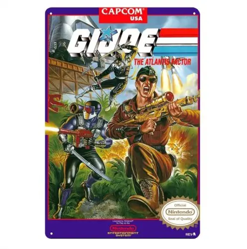 GI Joe Nes Retro Video Game Metal Poster Tin Sign 20*30cm