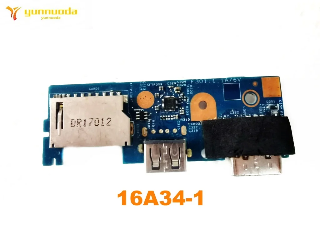 16A34-1  for Dell Latitude 3480 3580 Laptop SD and VGA Slot Small USB Board 100% Tested good