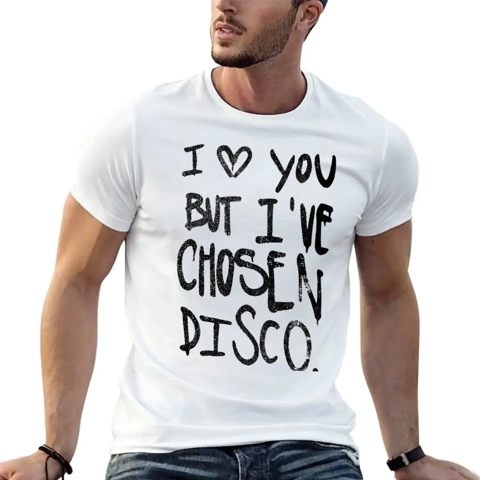 

I love you but i′ve chosen disco T-Shirt anime clothes anime stuff blanks mens graphic t-shirts pack