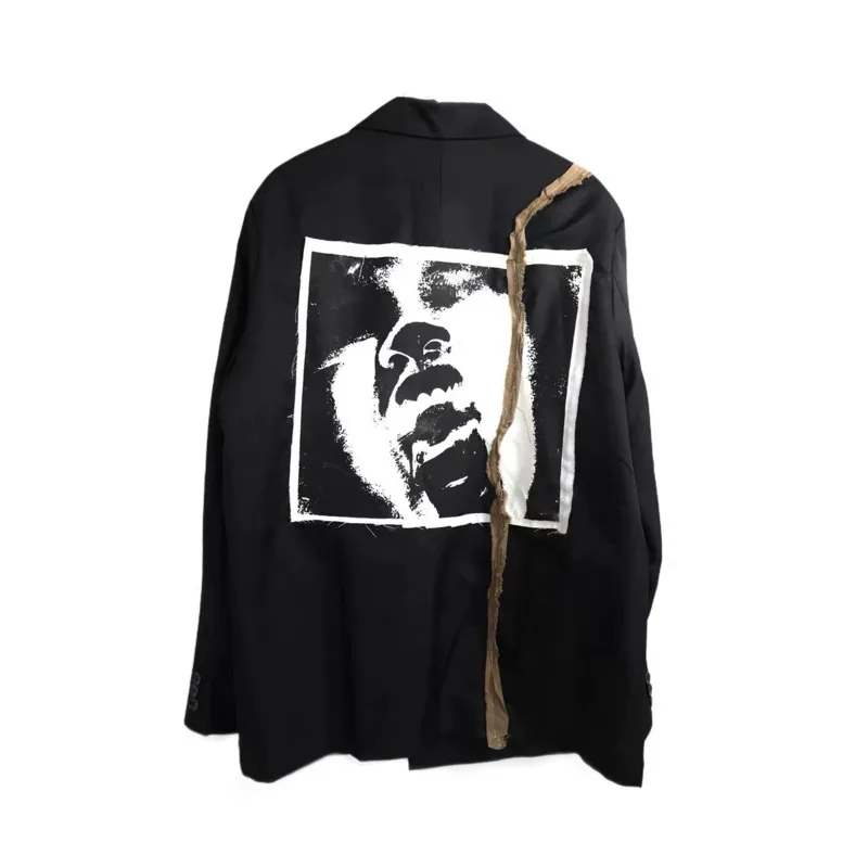 WVGA Spring Autumn New Men's Vintage Irregular Retro Cut Design Trendy Loose-Fit Blazer Niche Chic Casual Punk Jacket Ins W26181