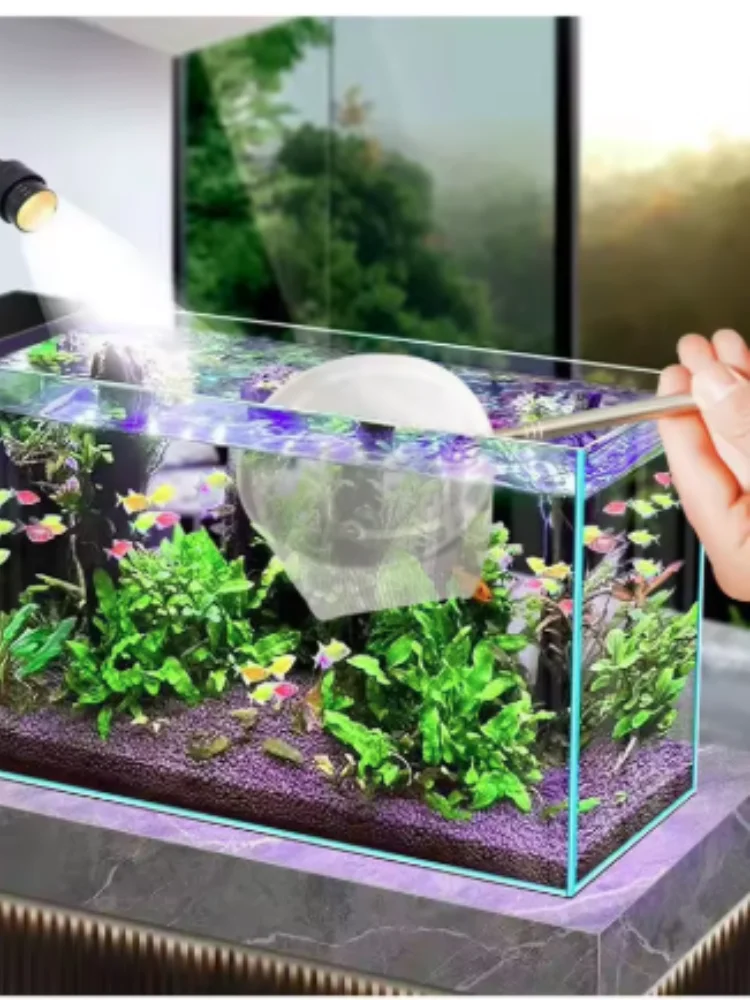 Ausziehbares Aquarium-Fischernetz mit langem Griff und Saugnapf zum Fangen von Fischen und Garnelen, Reinigungszubehör für Aquarien – Detail 5