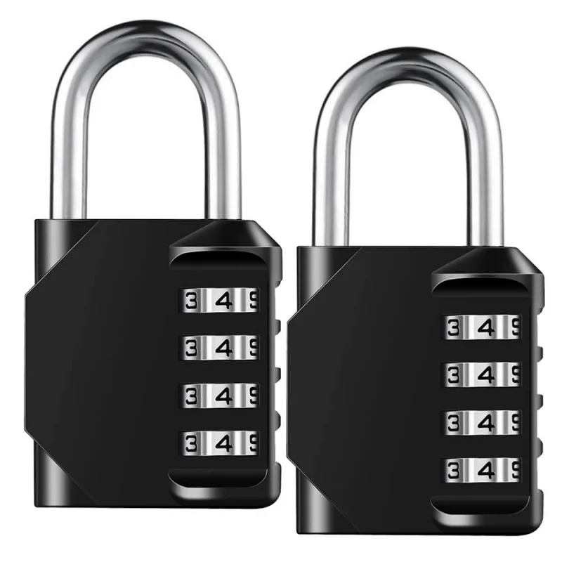 Outdoor Waterproof Padlock — Heavy-Duty 4-Digit Resettable Combination Lock