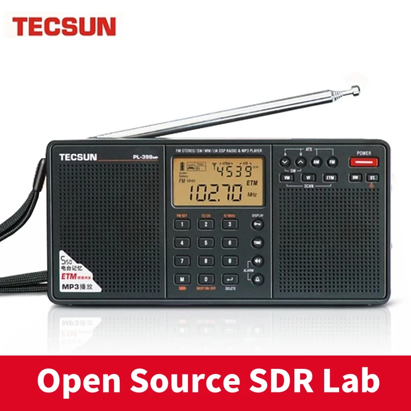 Tecsun - Shortwave Radio, FM/MW/LW, Digital, DSP, With ETM ATS, DSP, Two Speakers, MP3 Player