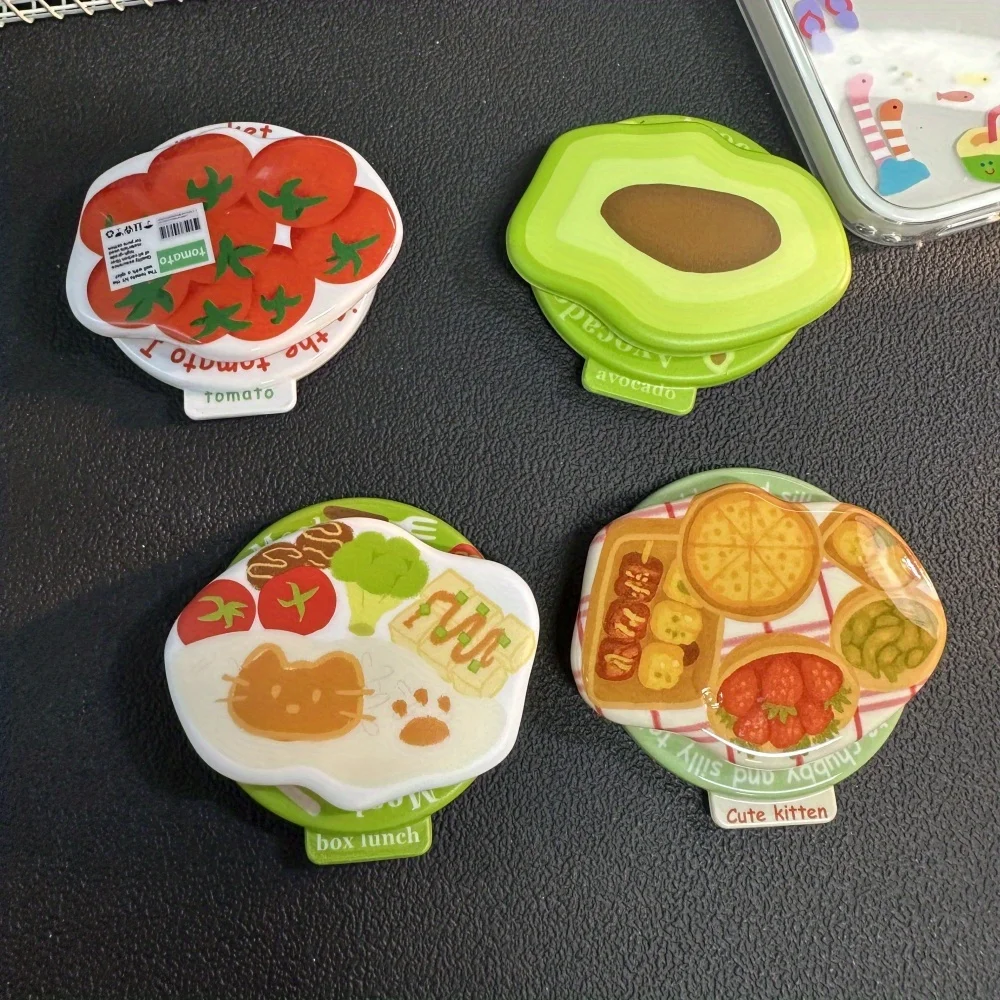 

[Rj] Strawberry pizza, picnic food, magnetic mobile phone holder, suitable for Apple magsafe magnetic airbag holder