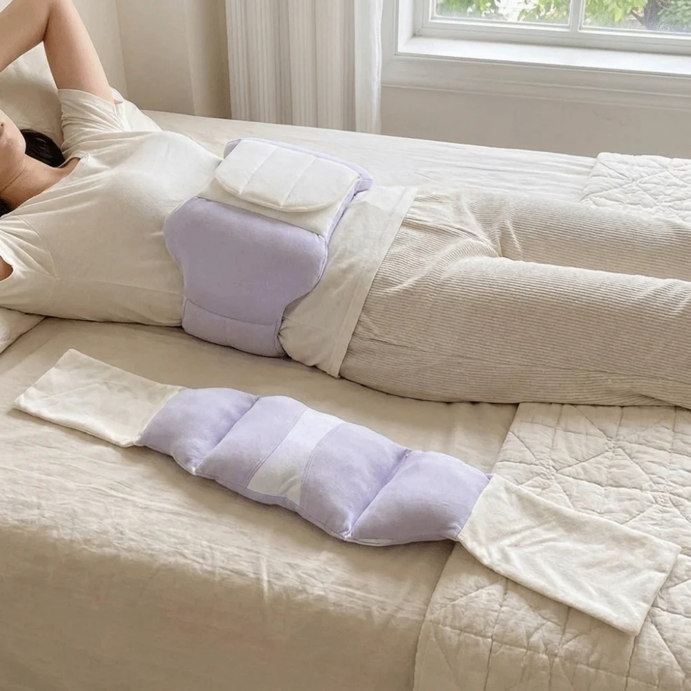 Soft Cotton Filled Lumbar Support Pillow Adjustable Strap Breathable Lumbar Cushion Belt Skin‑Friendly Ergonomic Design