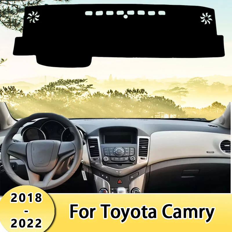 

Car Dashboard Cover Sun Shade Mats Avoid Light Pads Instrument Panel Protective Carpets For Toyota Camry 2018-2022 2019 2020