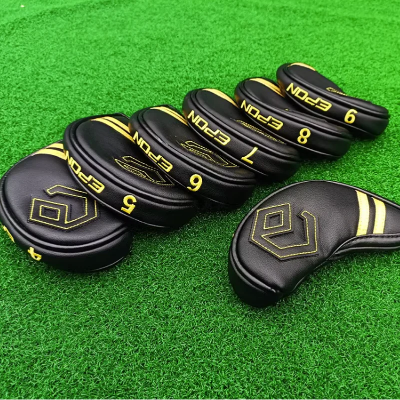 New Golf Iron Head Covers  Met Magnetische Sluiting Pu Golf Irons Set Covers 4-9 P(7Pcs) voor Man Vrouwen Gratis Verzending