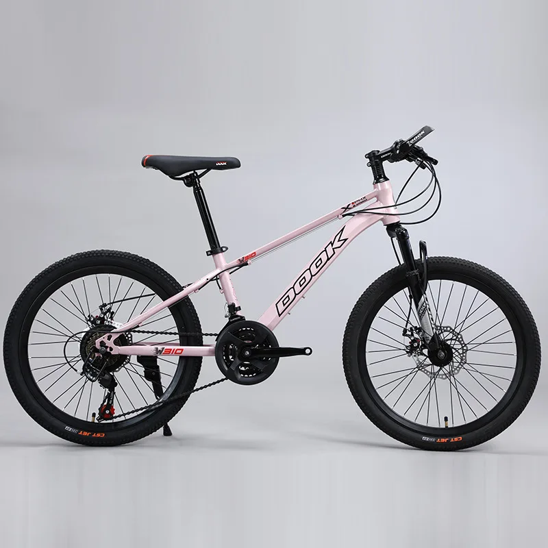 22 Inch 7-Speed High Carbon Steel Kids Bike Children's Mountain Bicycle Strong Safe Design for Boys Girls Off-Road Cycling