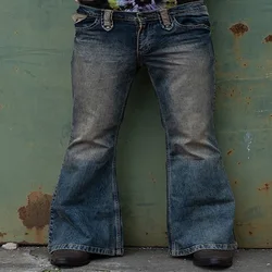 Männer Jeans Distressed Stiefel geschnitten knöchel langen Denim Slim Fit Reiß verschluss taschen leichte Stretch Mitte Taille Punk-Stil Frühling