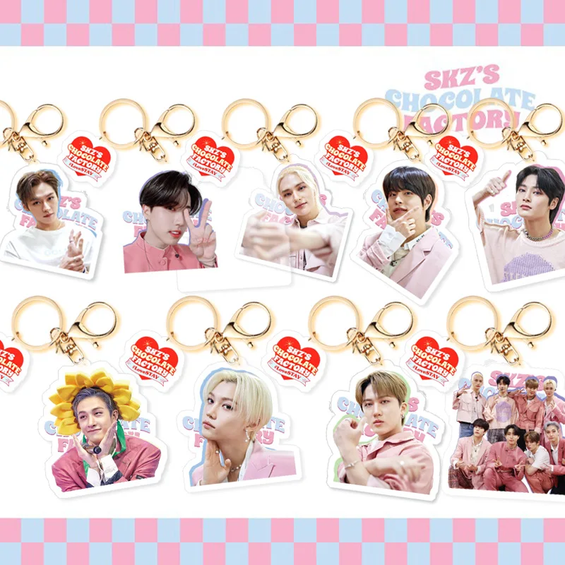 

SK NEW''SKZ’S'' Same Acrylic Keychain As SK Peripheral Photo Charm Keyring Celebrity Fan Gift SK Keychain Gift for Fans