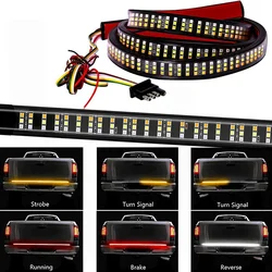 432LED 48/60 Inch Car Truck Tailgate Light Bar 12V 5 Function LED Brake Light Strip Turn Signal Warning Reverse Light Waterproof