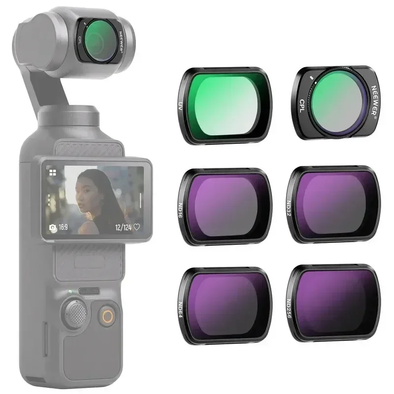 

6-Pack Magnetic ND/CPL/UV Filter Set for DJI Osmo Pocket 3 with ND16-256 & Multi-Coated Glass