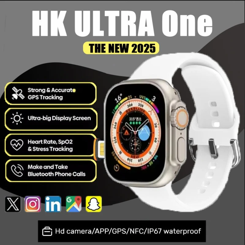 

Собственный оригинальный смарт-часы HK Ultra One 4G, AMOLED-экран, камера, GPS, Wi-Fi, 32G ROM, сеть загрузки, любой приложение для мужчин и женщин