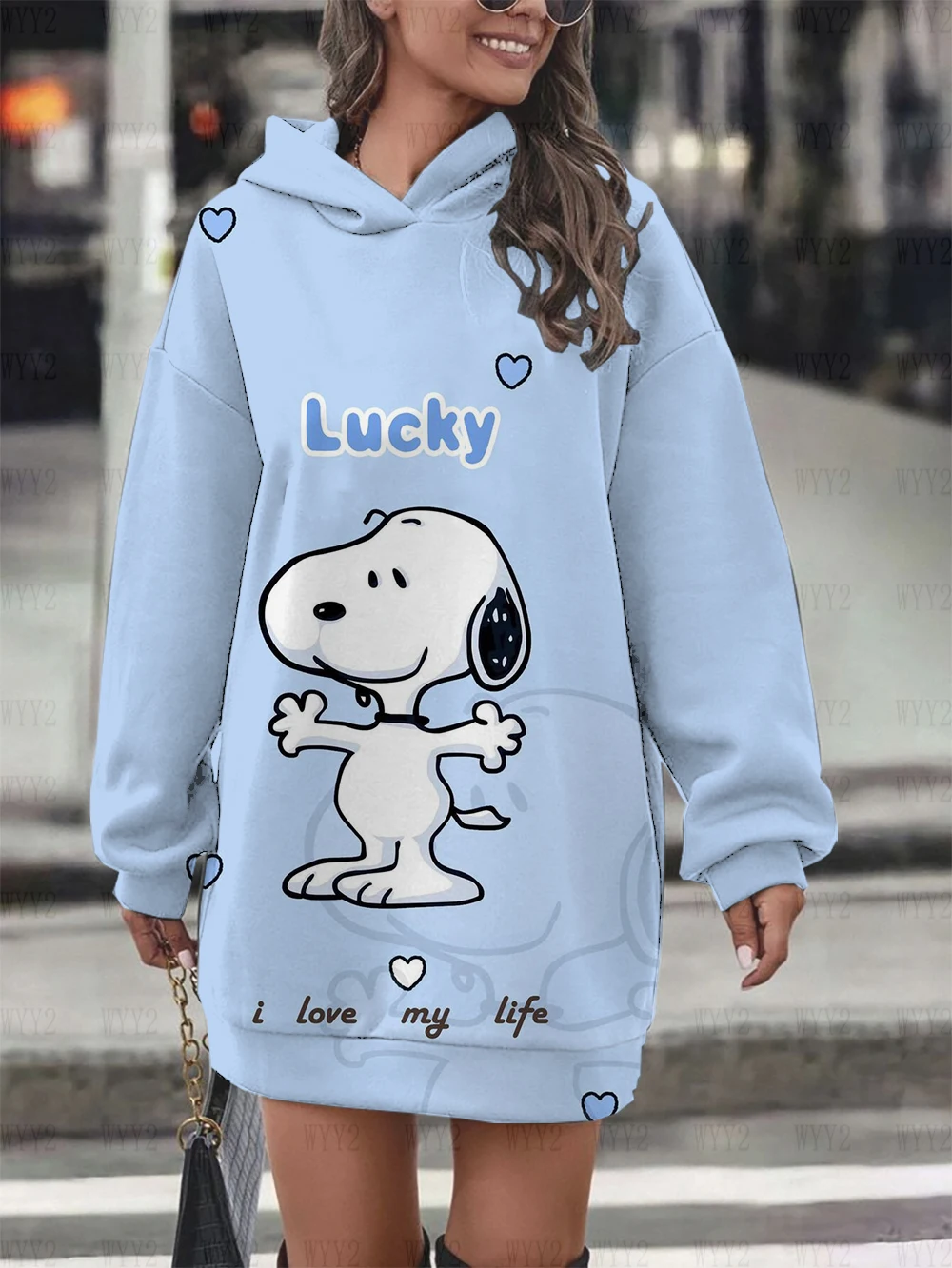 

Disney print Snoopy cartoon women's street loose casual hoodie women's spring and autumn new long-sleeved hoodie