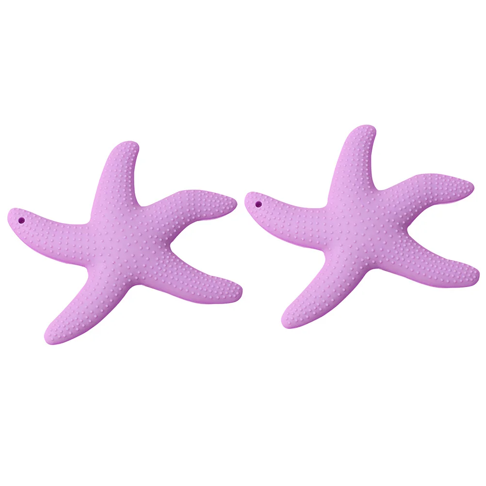 

2Pcs Eco-Friendly Silicone Baby Teether Sea Star Shape Molar Chew Tool for Healthy Teeth Development Baby Teething Toy