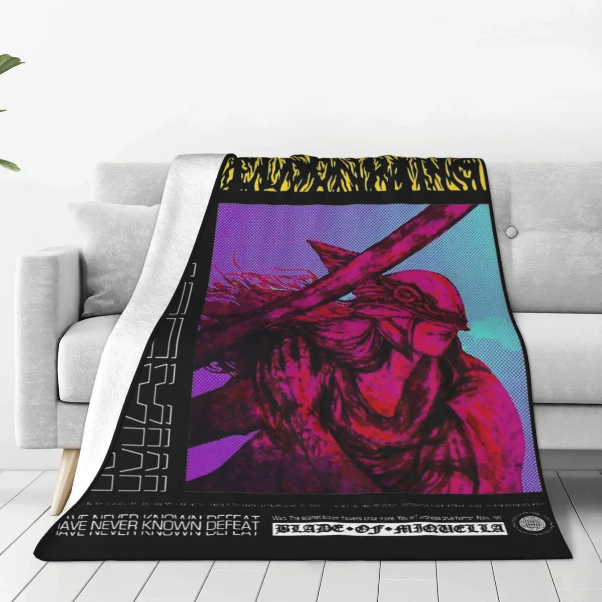 Malenia Blade Of Miquella Blankets Flannel Print Videogames Relax Lightweight Thin Throw Blanket for Bedding Office Bedspread