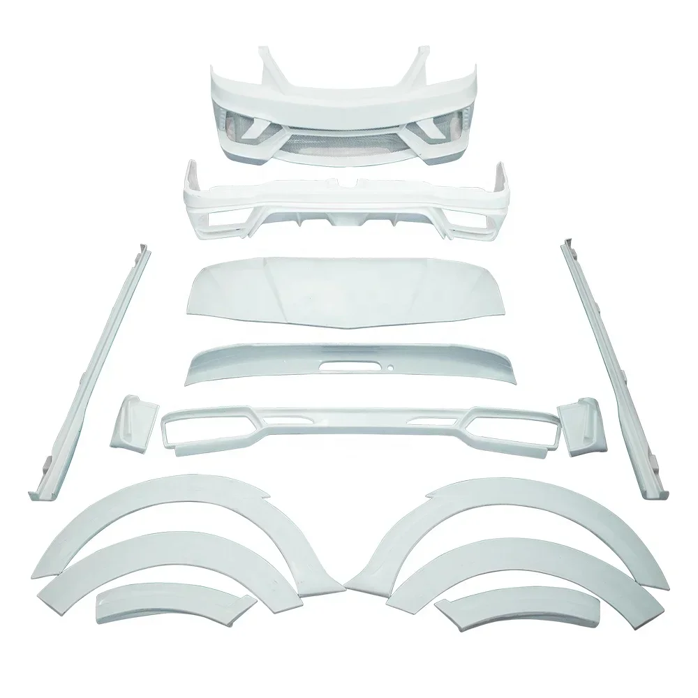 

Modified Body Kit SAD style #S1 Narrow Widy body Fiber Glass For Hiace TRH KDH200 Commuter van Hood Complete Kit