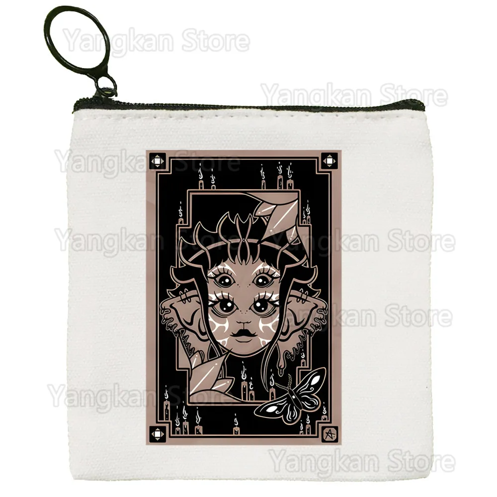 Melanie Martinez Music Portals Trilogy Tour Cartoon Coin Purse Female Mini Canvas Art Cute Key Case Coin Purse Student Wallet