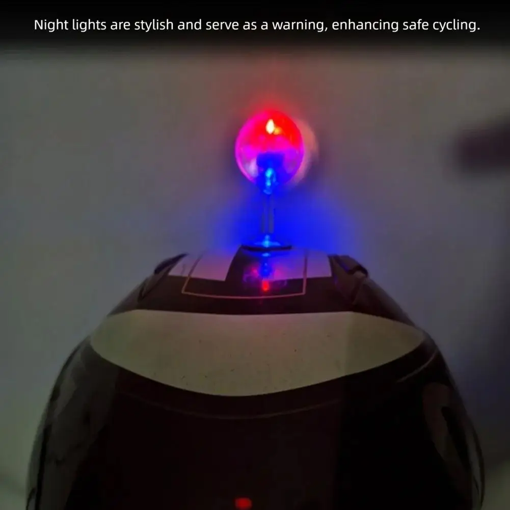 Motorcycle Dazzling Colors Decorative Lamp Wind Energy LED Light Self-Adhesive Bicycle Helmet Ornaments Car Accessories view 6