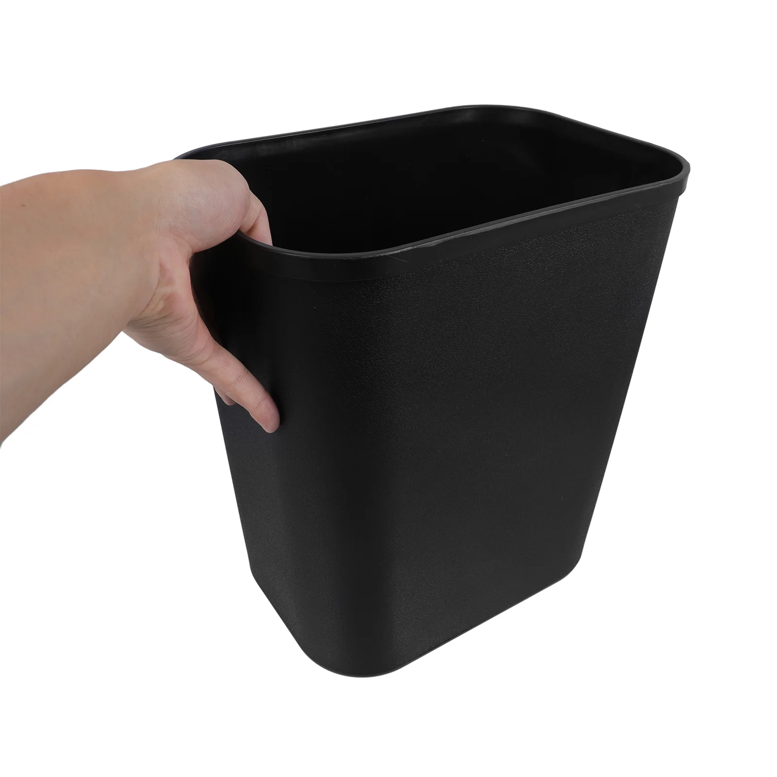 Black Trash Can Practical Garbage Container Car Office Square Waste Bucket Simple Style Plastic Girl for Cans