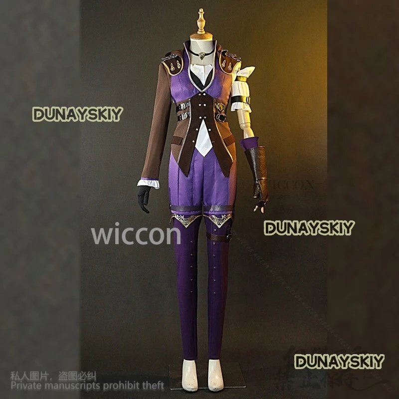 Anime League Of Legends Game Lol Cosplay Caitlyn Sheriff Uniform Costume Wigs Shoes For Girls Woman Halloween Party Customized