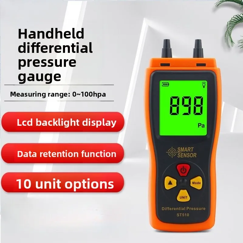 

AC510A цифровой микроскопический дифференциальный манометр, частота расхода трубопровода, воздушный поток, измерительные приборы для измерения скорости ветра