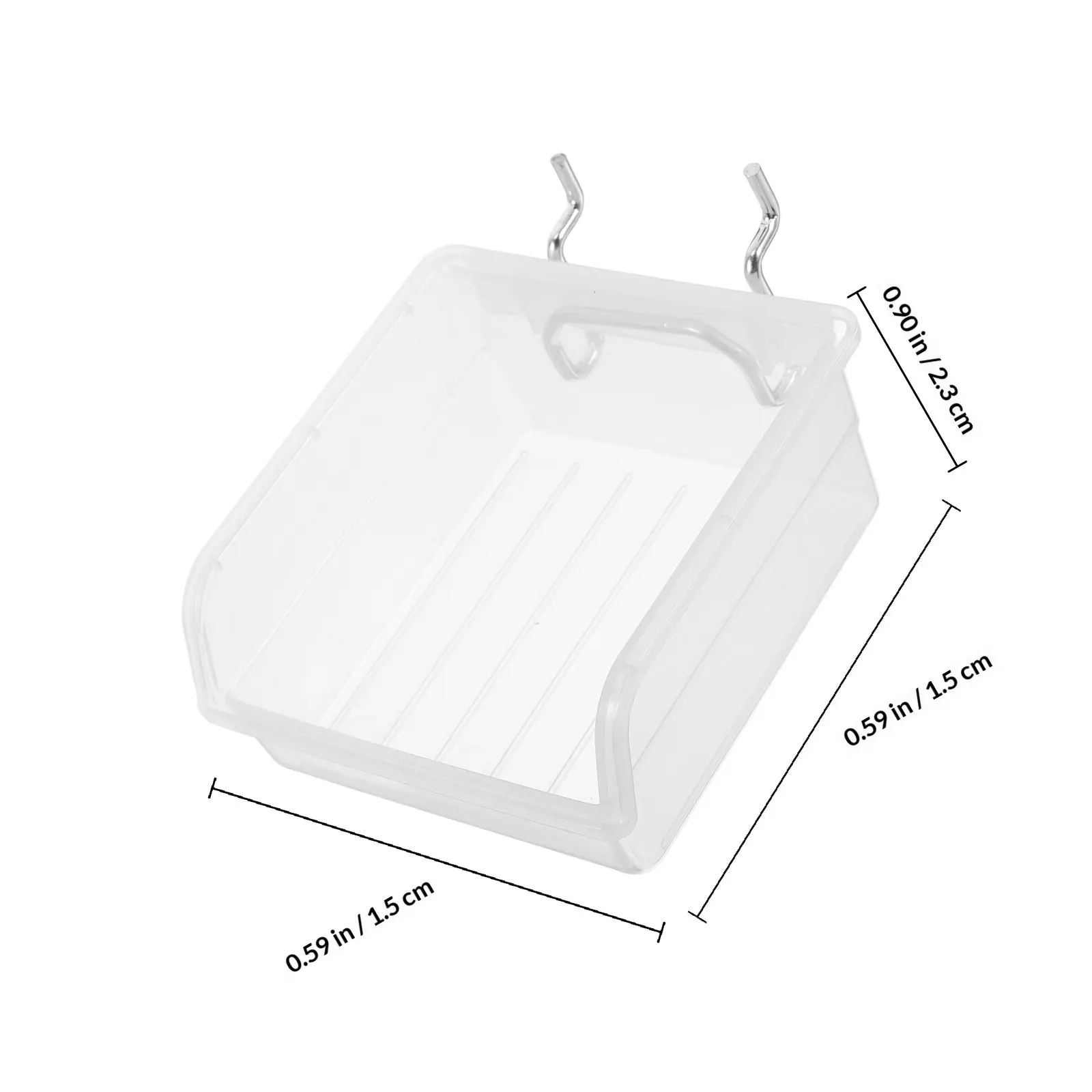 Large Capacity Pegboard Bin Thick Material Transparent Hardware Storage Box Static Protection Pegboard Organizer Garage Storage