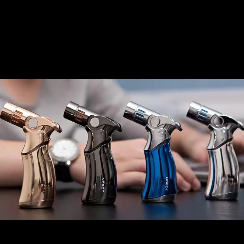 2026 Best Seller JOBON 4 Flame Jet Butane Gas Spray Gun Lighter Outdoor Windproof Metal Kitchen Baking BBQ Cigar Tool view 6