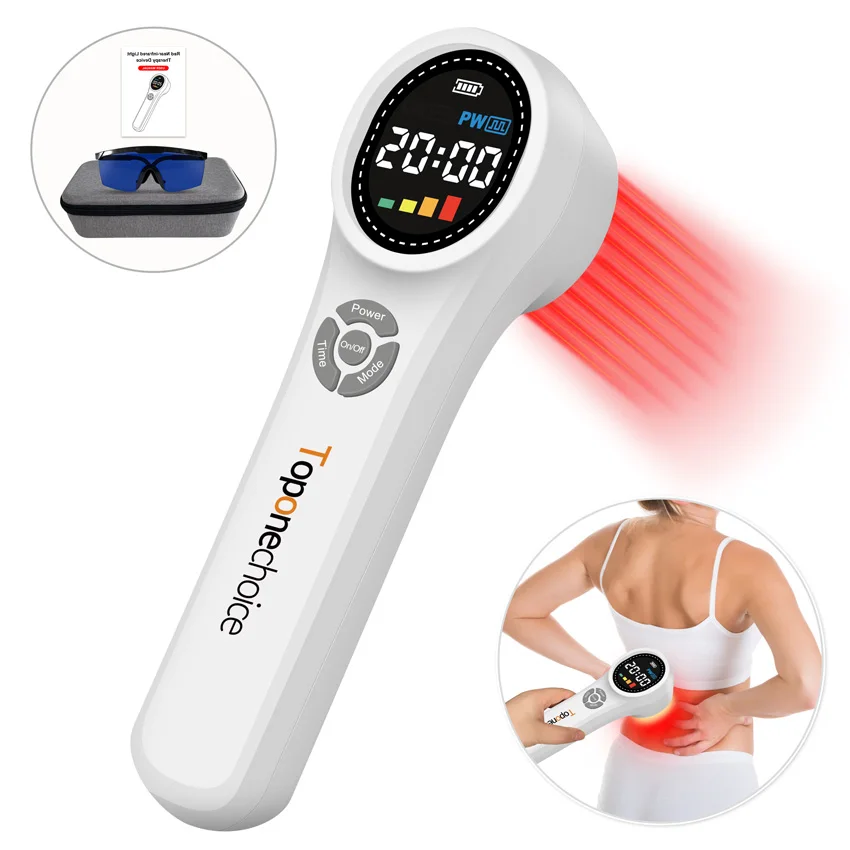 1760mW 660nm+810nm+980nm Cold Laser Therapy Device for Arthritis Pain Red & Near Infrared Light Treatment for Humans Pets Pain