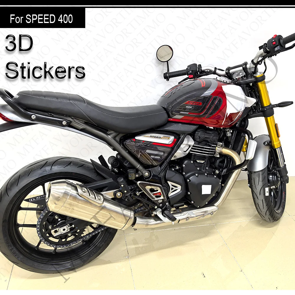 

For Triumph speed 400 Protector Tank Pad Side Grips Gas Fuel Oil Kit Knee Fairing Fender Wheels Stickers Decals 2024 2025