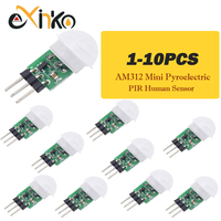 1-10pcs AM312 Mini Pyroelectric PIR Human Sensor Module PIR Infrared IR Sensor Body Manual Motion Infrared IR Detector
