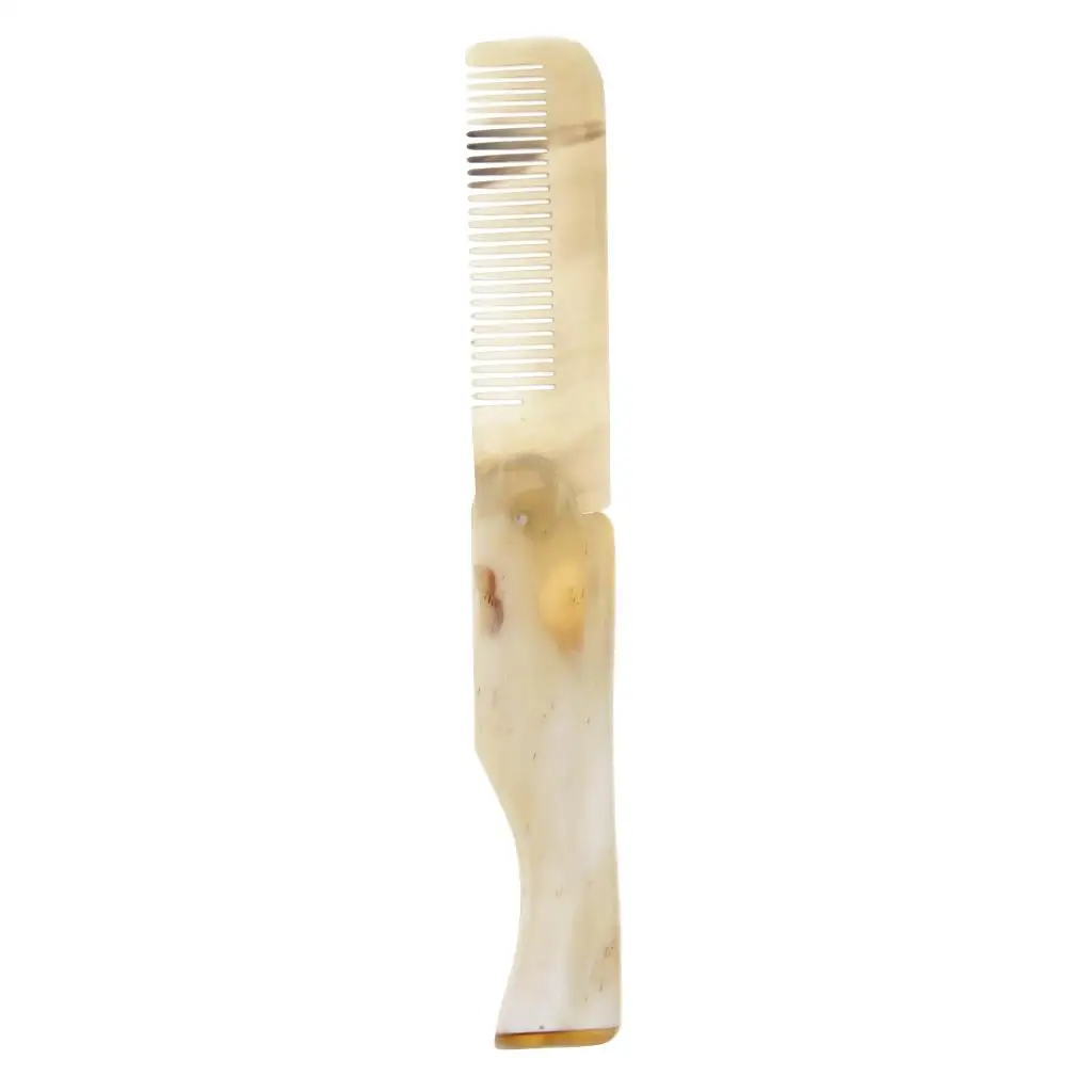 

Handmade Ox Horn Hair Brush Comb Anti-static Detangling Fine Tooth Massage Comb for Women All Ages