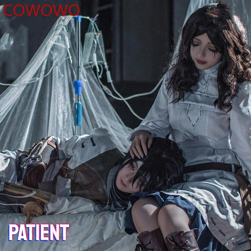 COWOWO Game Identity V Patient Cosplay Costume Game Cos Identity V Cosplay Patient Emil Costume and Cosplay Wig