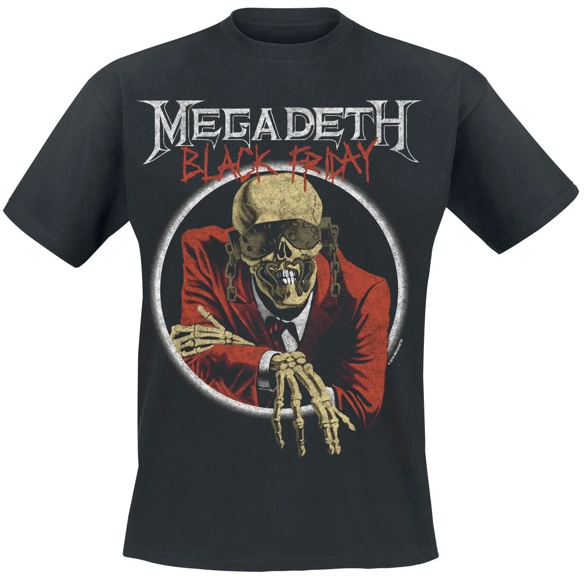 Camiseta de algodón unisex Megadeth Black Friday 1987 Tour con estampado de Vic Rattlehead, camiseta Thrash Metal