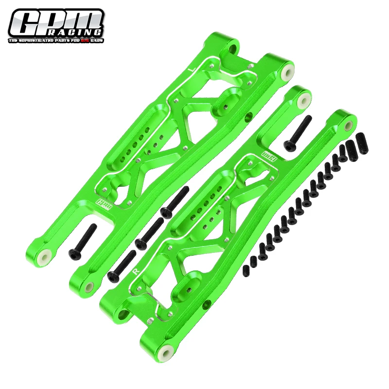 Brazos inferiores delanteros de aluminio GPM para TRAXXAS 1/8 Sledge Monster Truck 95076-4