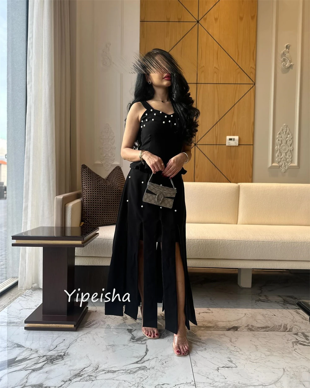 Yipeisha ชุดราตรีออกงานคอวีทรงเอ, ชุดราตรีทางการไซส์สวยสง่า